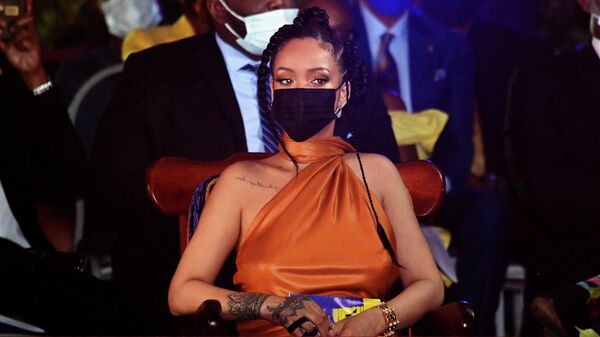Singer Rihanna looks on at the Presidential Inauguration Ceremony to mark the birth of a new republic in Barbados, Bridgetown, Barbados, November 30, 2021.  - Sputnik International