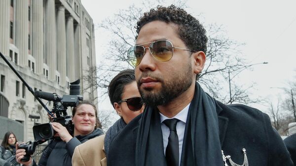 FILE PHOTO: Former Empire actor Jussie Smollett arrives at court for his arraignment on renewed felony charges in Chicago, Illinois, U.S. February 24, 2020 - Sputnik International