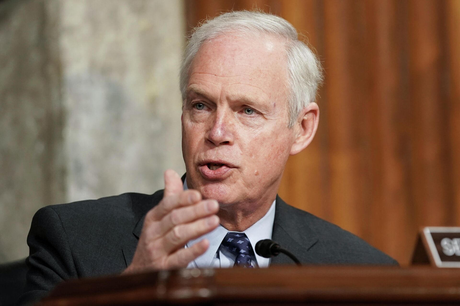 Sen. Ron Johnson, R-Wis., speaks at the U.S. Capitol in Washington in this March 3, 2021 file photo. Wisconsin Republicans are working to discredit the bipartisan system they created to run elections in the state after President Joe Biden narrowly won last year's presidential race, making the political battleground state the latest front in the national push by the GOP to exert more control over elections. - Sputnik International, 1920, 05.12.2021