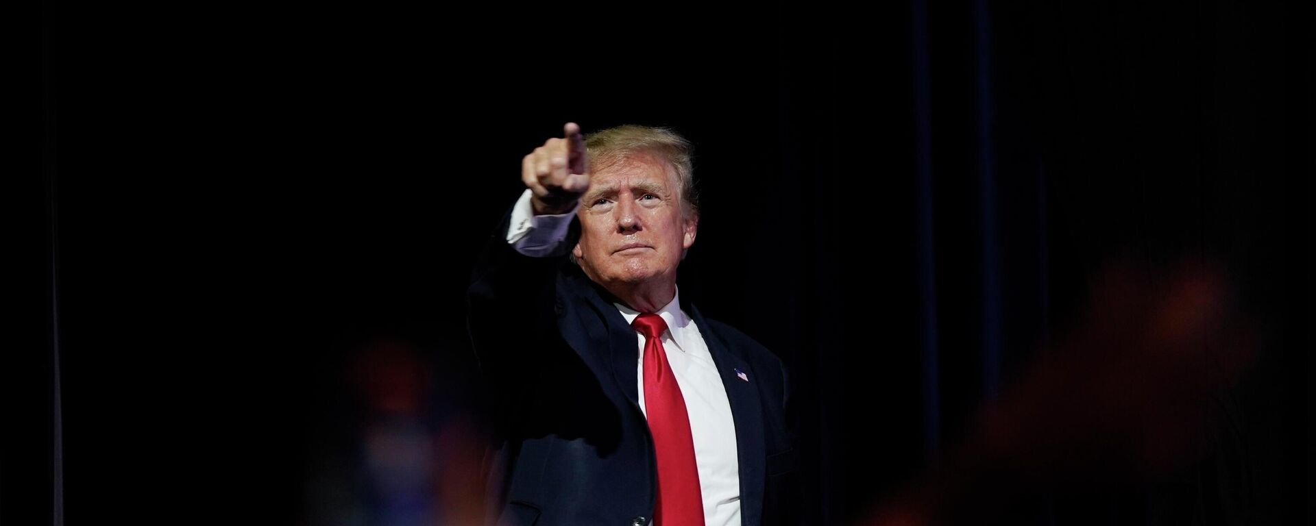 FILE - In this July 24, 2021, file photo, former President Donald Trump points to supporters after speaking at a Turning Point Action gathering, in Phoenix - Sputnik International, 1920, 19.12.2021