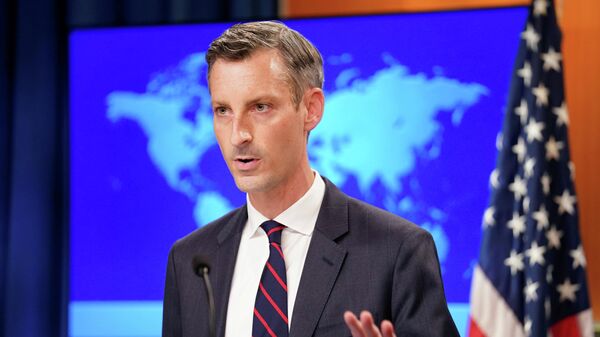 U.S. State Department spokesman Ned Price holds a press briefing at the State Department in Washington, U.S., August 16, 2021. - Sputnik International