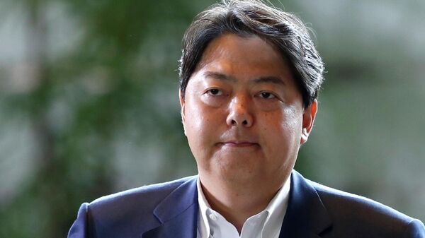 FILE PHOTO: Japan's then-Education Minister Yoshimasa Hayashi arrives at Prime Minister Shinzo Abe's official residence in Tokyo, Japan August 3, 2017 - Sputnik International