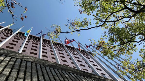Flags of Taiwan and foreign countries flutter at the Diplomatic Quarter which houses the former Nicaraguan embassy and other foreign embassies, in Taipei, Taiwan December 10, 2021 - Sputnik International