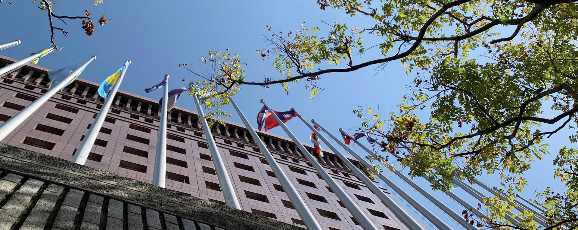 Flags of Taiwan and foreign countries flutter at the Diplomatic Quarter which houses the former Nicaraguan embassy and other foreign embassies, in Taipei, Taiwan December 10, 2021 - Sputnik International, 1920, 10.12.2021