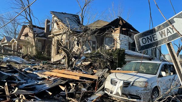 Aftermath of powerful tornadoes that hit Kentucky, US - Sputnik International