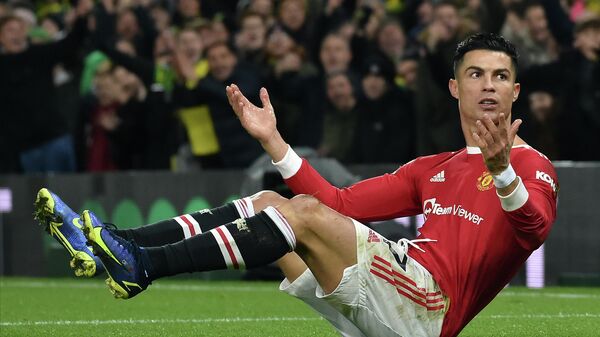 Manchester United's Cristiano Ronaldo during the English Premier League soccer match between Norwich City and Manchester United at Carrow road in Norwich, England, Saturday, Dec.11, 2021 - Sputnik International