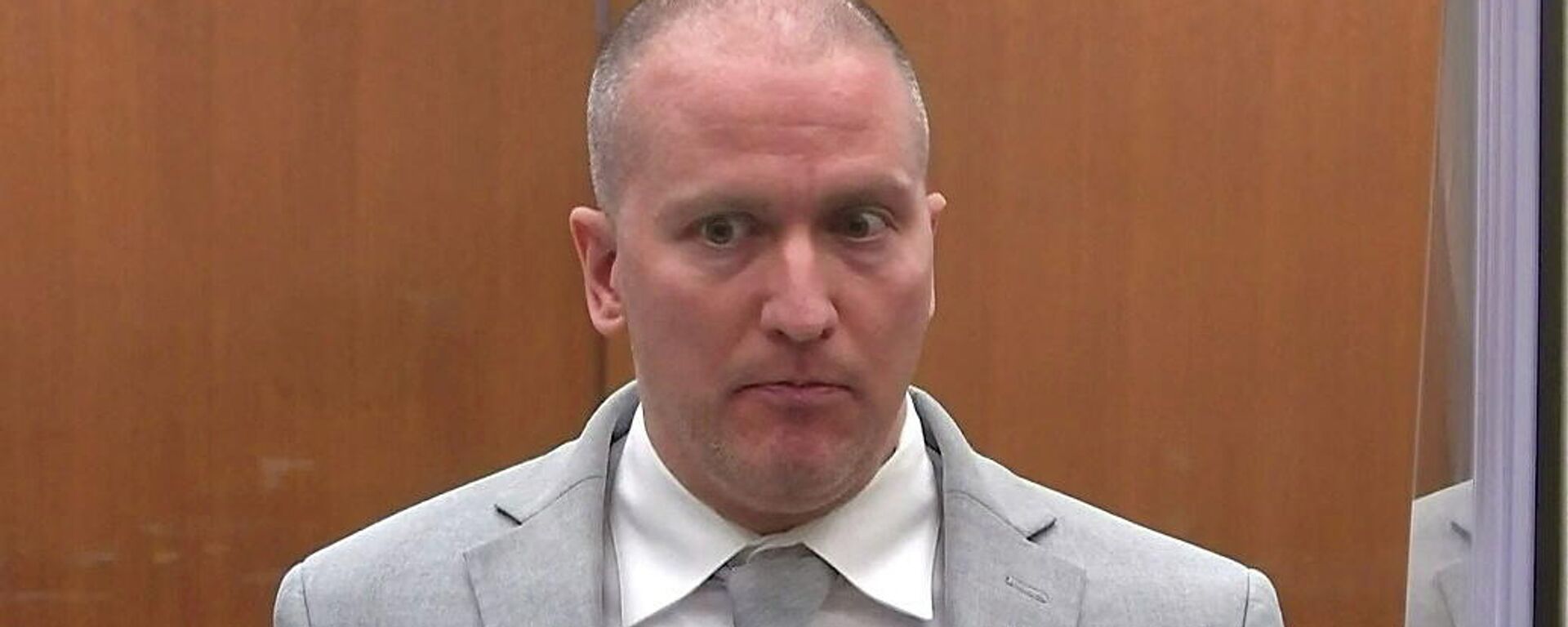 Former Minneapolis police officer Derek Chauvin addresses his sentencing hearing and the judge as he awaits his sentence after being convicted of murder in the death of George Floyd in Minneapolis, Minnesota, U.S. June 25, 2021 in a still image from video. - Sputnik International, 1920, 15.12.2021