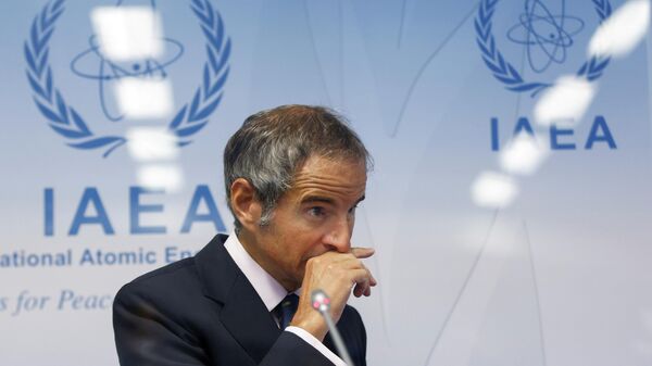 International Atomic Energy Agency Director General Rafael Grossi gestures during a news conference at an IAEA Board of Governors meeting in Vienna, Austria, September 13, 2021. - Sputnik International