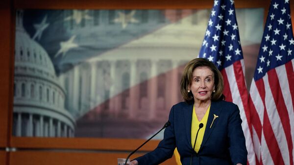 U.S. House Speaker Nancy Pelosi (D-CA) speaks to reporters during her weekly news conference on Capitol Hill in Washington, U.S., December 15, 2021. - Sputnik International