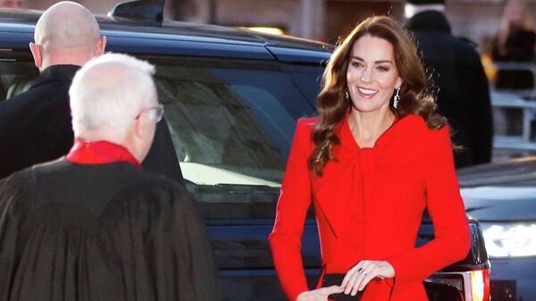 Catherine, Duchess of Cambridge, arrives at the Together at Christmas community carol service held at Westminster Abbey in London, Britain, December 8, 2021.  - Sputnik International