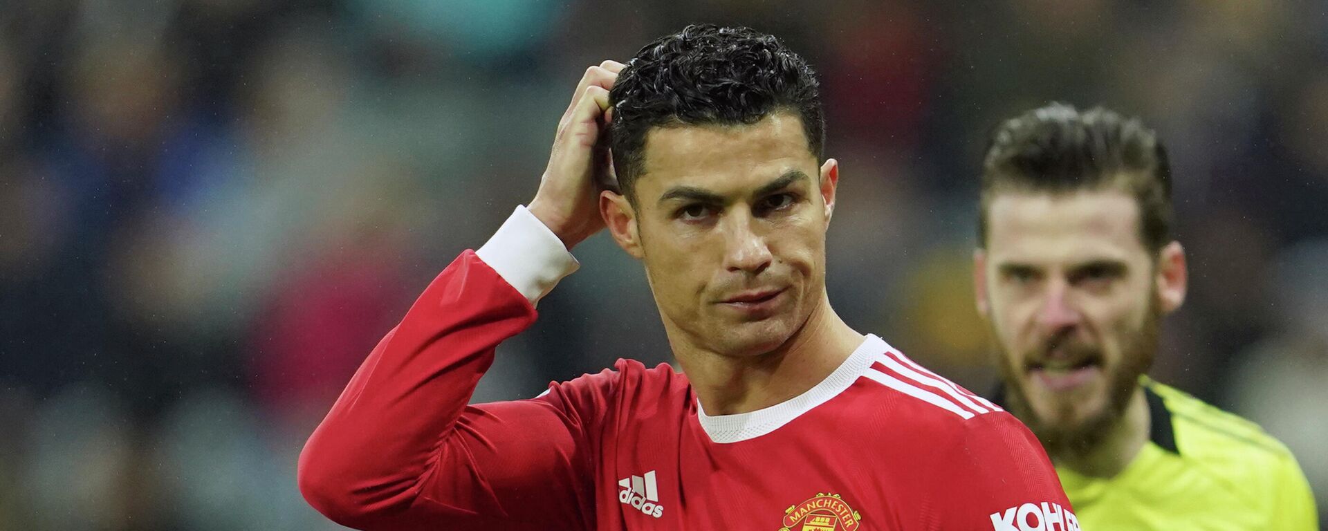 Manchester United's Cristiano Ronaldo reacts during the English Premier League soccer match between Newcastle United and Manchester United at St. James' Park in Newcastle, England, Monday, Dec. 27, 2021 - Sputnik International, 1920, 15.02.2022