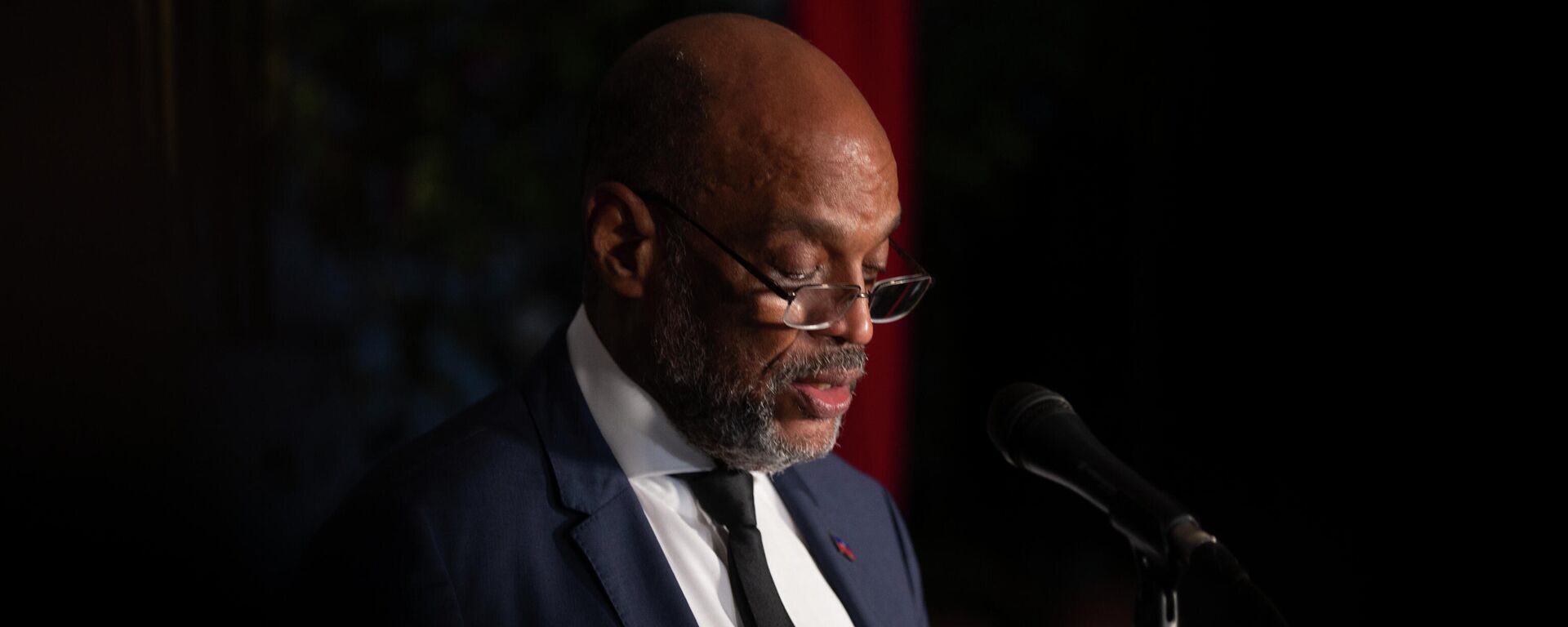 Haiti's Prime Minister Ariel Henry speaks at a ceremony to appoint members of his cabinet, in Port-au-Prince, Haiti, Wednesday, Nov. 24, 2021.  - Sputnik International, 1920, 12.03.2024