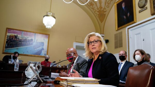 U.S. Representative Liz Cheney (R-WY) testifies before the House Rules Committee about the January 6th Select Committee recommendation that the House hold Mark Meadows in criminal contempt of Congress at the U.S. Capitol building in Washington, U.S., December 14, 2021 - Sputnik International