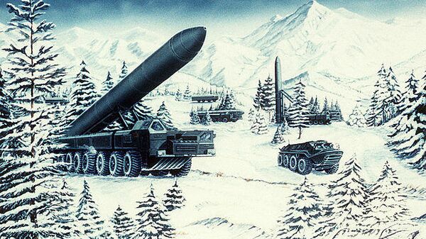 Artist's illustration of mobile nuclear weapons launchers. - Sputnik International