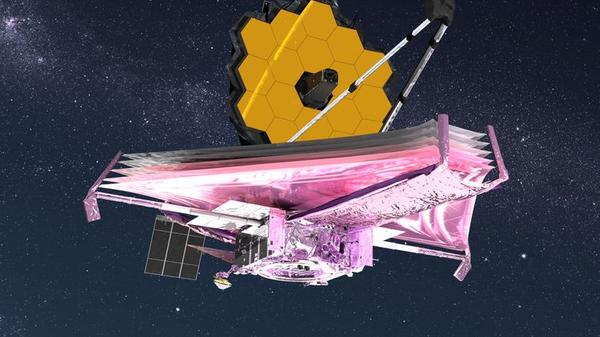 Artist rendering of the James Webb Space Telescope.  - Sputnik International