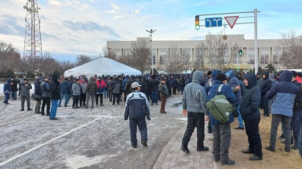 Protests in Aktau, Kazakhstan after the gas price hike. - Sputnik International