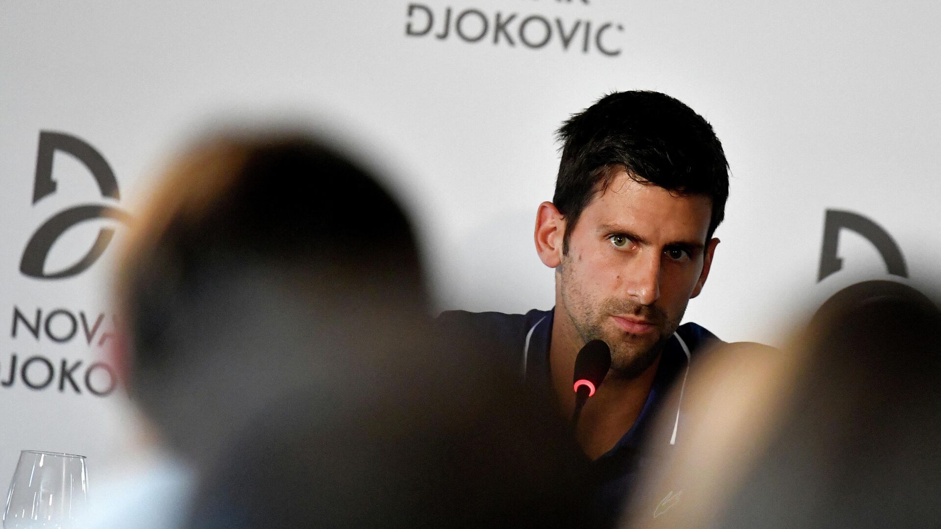 Former world No.1 tennis player Novak Djokovic speaks during a news conference in Belgrade, Serbia July 26, 2017. - Sputnik International, 1920, 07.01.2022