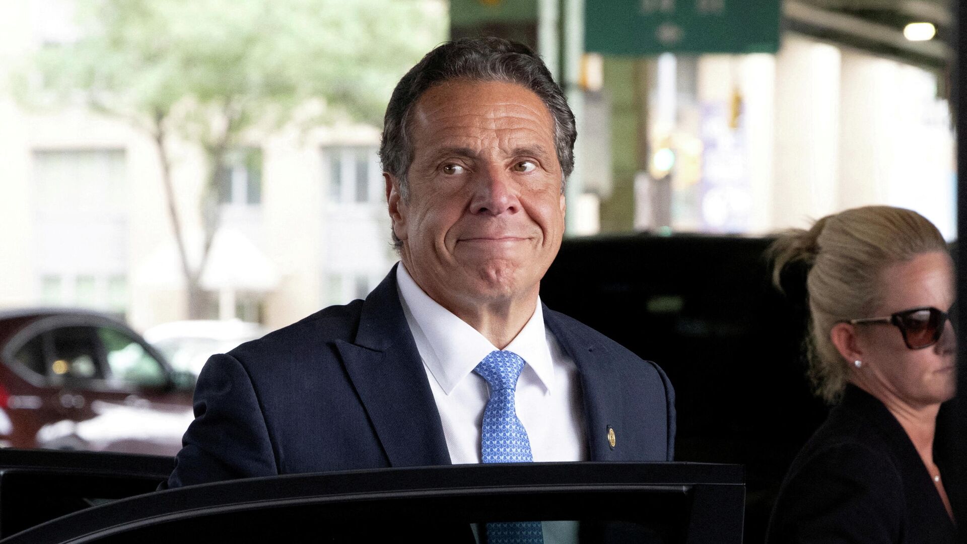 FILE PHOTO: New York Governor Andrew Cuomo arrives to depart in his helicopter after announcing his resignation in Manhattan, New York City - Sputnik International, 1920, 01.02.2022