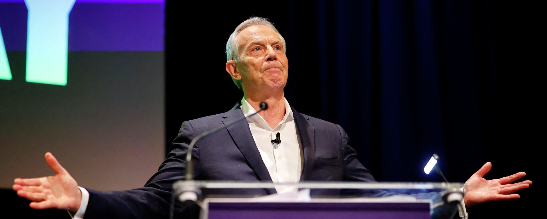 Britain's former prime minister Tony Blair speaks during the 'Stop The Brexit Landslide', organised by the Vote for a Final Say campaign and For our Future's Sake, at London's Mermaid Theatre in London on December 6, 2019. - Britain will go to the polls on December 12, 2019 to vote in a pre-Christmas general election. - Sputnik International, 1920, 07.01.2022