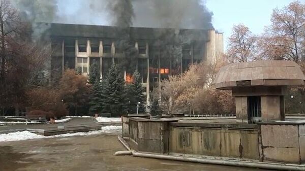 Fire in the Almaty administration building. - Sputnik International