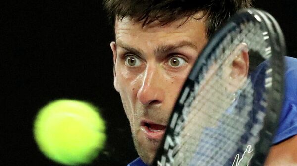  Serbia’s Novak Djokovic in action during the match against Mitchell Krueger - Sputnik International