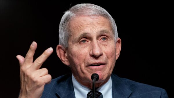 Dr. Anthony Fauci, director of the National Institute of Allergy and Infectious Diseases and chief medical adviser to the president, testifies before a Senate Health, Education, Labor, and Pensions Committee hearing to examine the federal response to COVID-19 and new emerging variants, Tuesday, Jan. 11, 2022 on Capitol Hill in Washington - Sputnik International