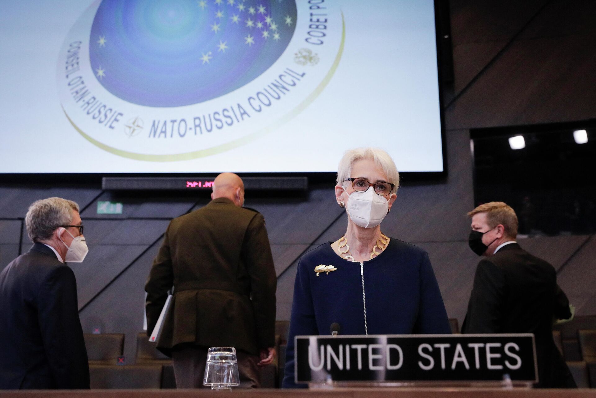 US Deputy Secretary of State Wendy Sherman attends the NATO-Russia Council at the Alliance's headquarters in Brussels, on January 12, 2022. - Sputnik International, 1920, 15.03.2022