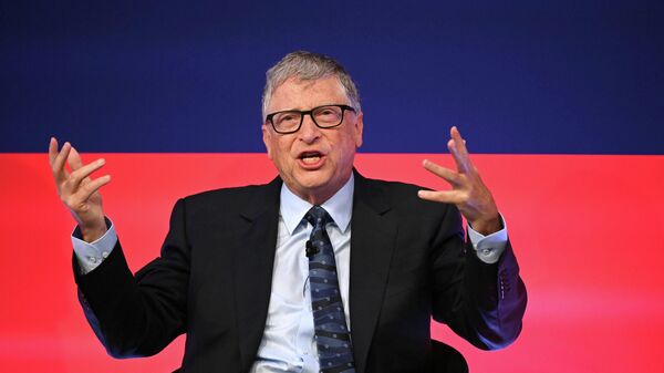 Bill Gates speaks during the Global Investment Summit at the Science Museum, London, Tuesday, Oct, 19, 2021 - Sputnik International