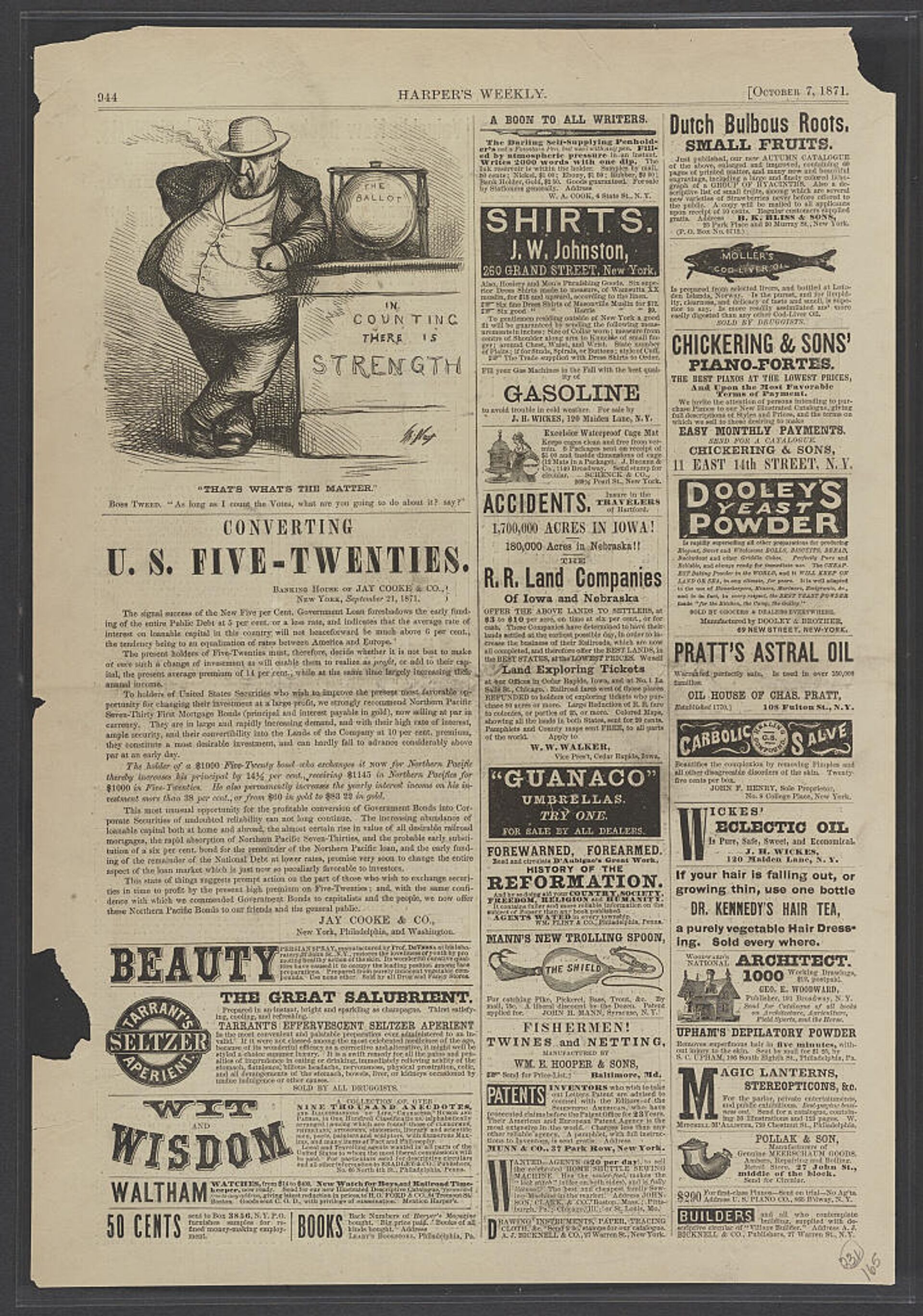 Harper's Weekly, October 7, 1871 - Sputnik International, 1920, 15.01.2022