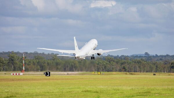 A Royal Australian Air Force P-8 Poseidon aircraft departs RAAF Base Amberley, Queensland to assess the damage to Tonga after the eruption of an underwater volcano triggered a tsunami - Sputnik International