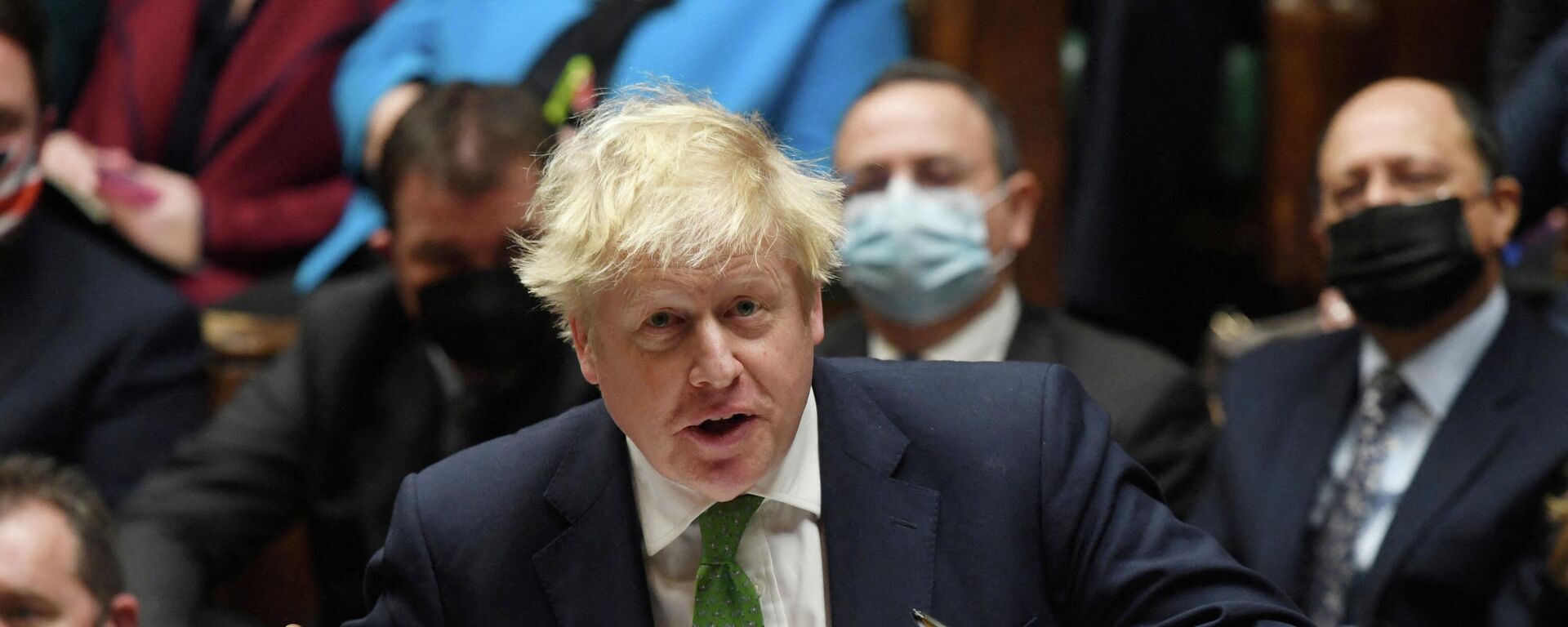 FILE PHOTO: British PM Johnson speaks during the weekly question time debate at Parliament in London - Sputnik International, 1920, 21.01.2022