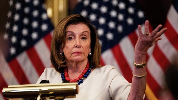 U.S. House Speaker Nancy Pelosi (D-CA) speaks during her weekly news conference on Capitol Hill in Washington, U.S. January 20, 2022 - Sputnik International