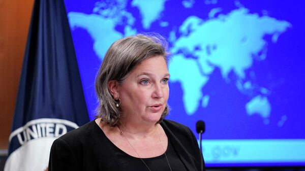 U.S. State Department Under Secretary for Public Affairs Victoria Nuland speaks during a briefing at the State Department in Washington, U.S., January 27, 2022 - Sputnik International