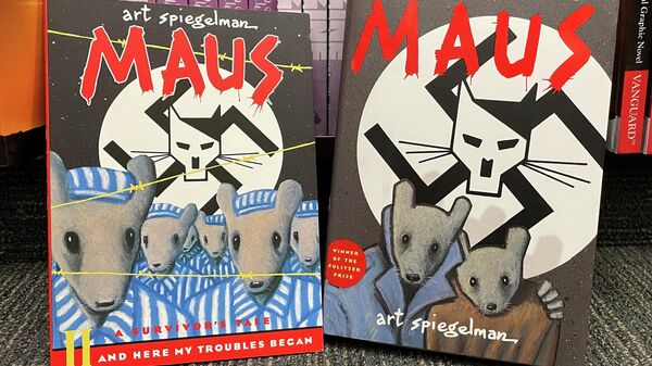 Two books of the graphic novel Maus by American cartoonist Art Spiegelman are pictured in this illustration, in Pasadena, California, U.S., January 27, 2022 - Sputnik International