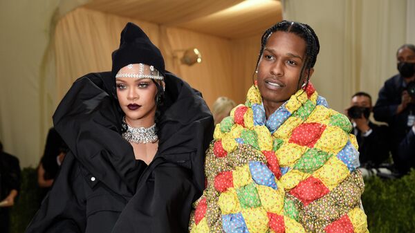 Rihanna, left, and ASAP Rocky attend The Metropolitan Museum of Art's Costume Institute benefit gala celebrating the opening of the In America: A Lexicon of Fashion exhibition on Monday, Sept. 13, 2021, in New York - Sputnik International