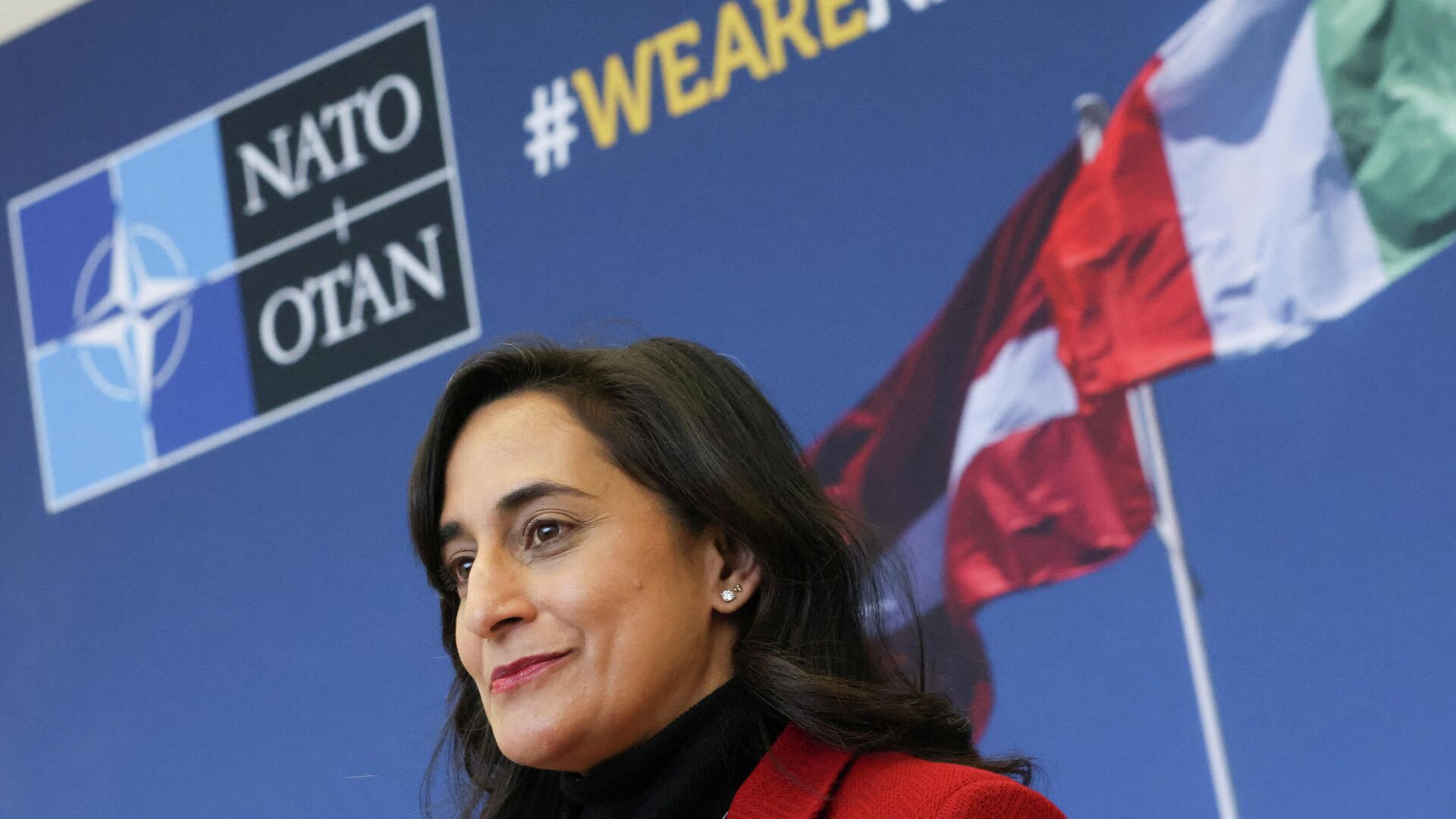 Canadian Defence Minister Anita Anand gives news briefing after meeting NATO Secretary General Jens Stoltenberg in Brussels, Belgium February 1, 2022. REUTERS/Yves Herman - Sputnik International, 1920, 01.02.2022