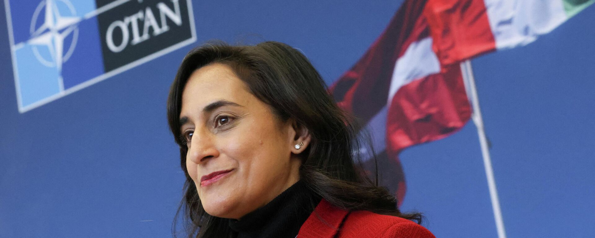 Canadian Defence Minister Anita Anand gives news briefing after meeting NATO Secretary General Jens Stoltenberg in Brussels, Belgium February 1, 2022. REUTERS/Yves Herman - Sputnik International, 1920, 01.02.2022