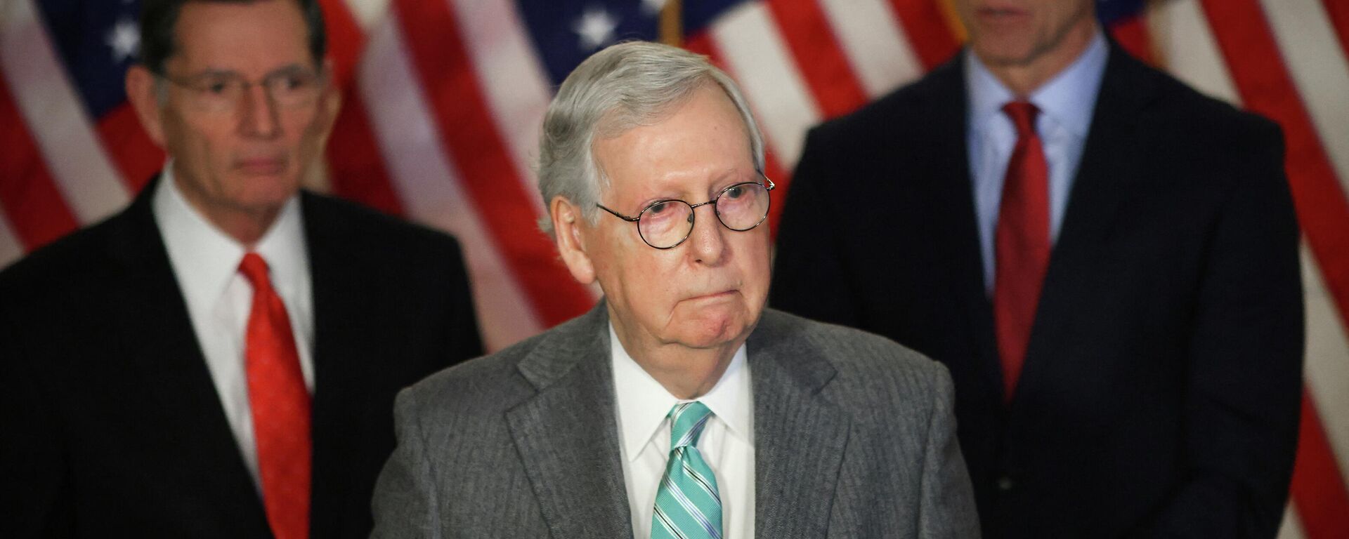 U.S. Senate Minority Leader Mitch McConnell (R-KY) takes questions during a press conference following the weekly Republican luncheon on Capitol Hill in Washington, U.S., January 11, 2022. - Sputnik International, 1920, 01.02.2022