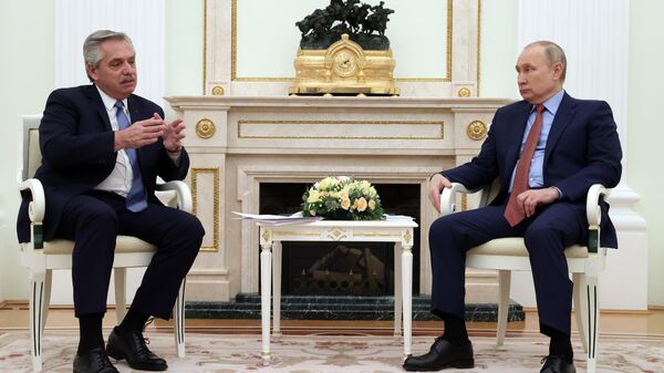 Russian President V. Putin held talks with Argentine President A. Fernandez - Sputnik International