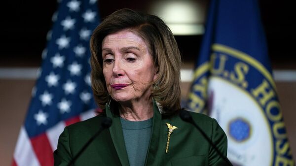 Speaker of the House Nancy Pelosi of Calif., pauses as she speaks during a news conference on Capitol Hill, Thursday, Feb. 3, 2022, in Washington - Sputnik International