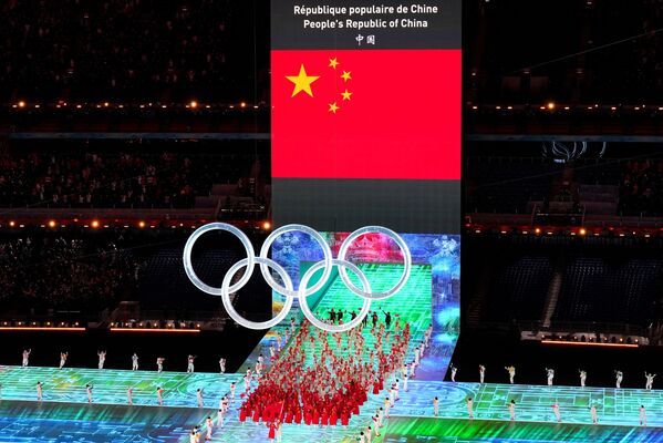 Team China athletes at the opening ceremony of the 2022 Winter Olympics in Beijing. - Sputnik International