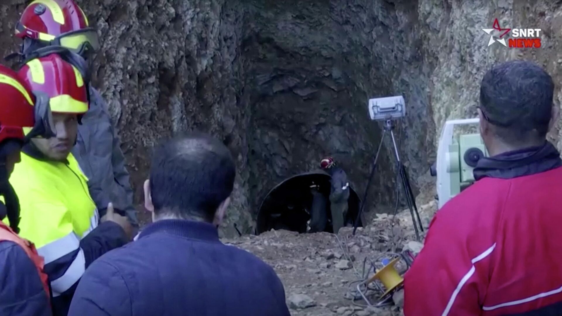 A view shows the site where rescuers are working to reach a five-year-old boy trapped in a well in the northern hill town of Chefchaouen, Morocco, in this still image taken from a video and obtained by Reuters on February 5, 2022. - Sputnik International, 1920, 05.02.2022