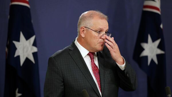 Australia's Prime Minister Scott Morrison speaks at a press conference in Sydney, Australia on April 27, 2021 - Sputnik International