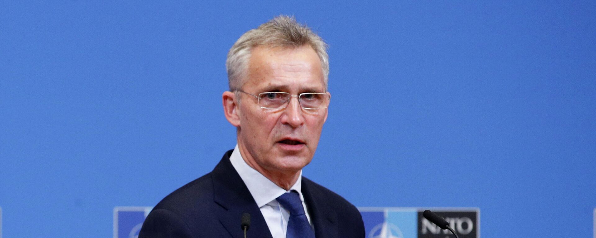 NATO Secretary General Jens Stoltenberg attends a joint news conference with Polish President Andrzej Duda (not pictured) NATO Secretary General Jens Stoltenberg attends a joint news conference with Polish President Andrzej Duda (not pictured) - Sputnik International, 1920, 04.03.2022