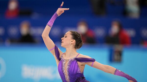 Russian skater Kamila Valieva performs her short program at the 2022 Olympic Games in Beijing - Sputnik International