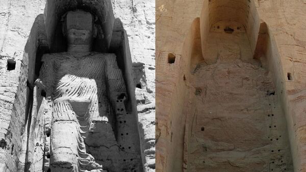 Taller Buddha of Bamiyan before and after destruction - Sputnik International