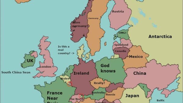 'Geography with Liz Truss' map from Twitter. - Sputnik International