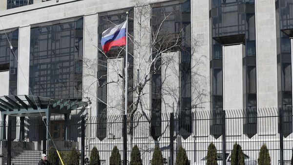 An outside view of the Russian Embassy in Ottawa, Ontario, on  March 26, 2018.  - Sputnik International