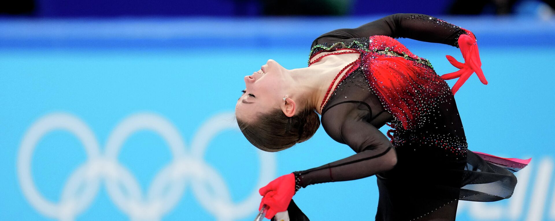 Kamila Valieva, of the Russian Olympic Committee, competes in the women's team free skate program during the figure skating competition at the 2022 Winter Olympics, Monday, Feb. 7, 2022, in Beijing. - Sputnik International, 1920, 15.02.2022