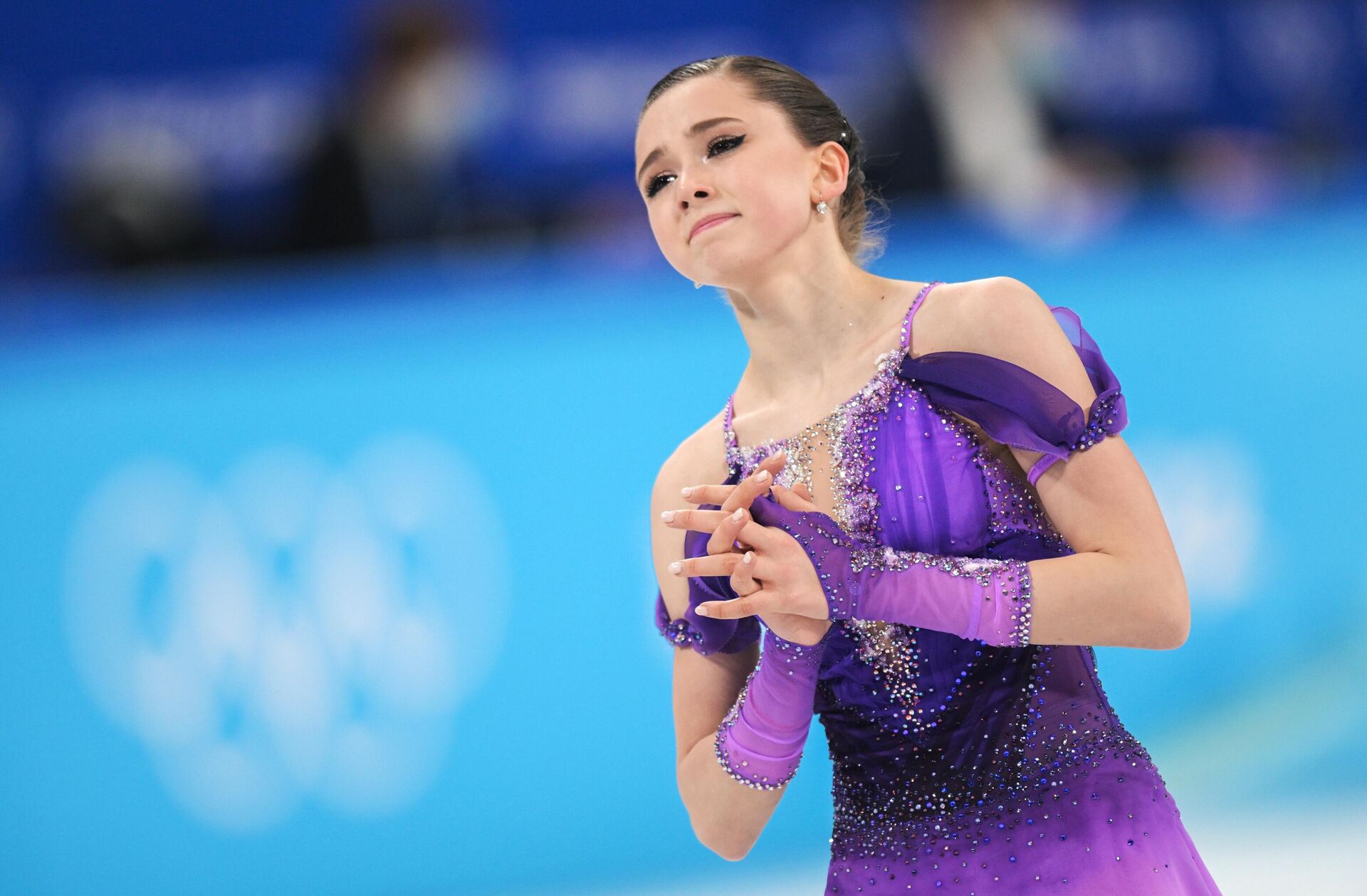 The Russian Olympic Committee's Kamila Valieva competes in the women's singles skating short programme during the Beijing 2022 Winter Olympic Games. - Sputnik International, 1920, 16.02.2022
